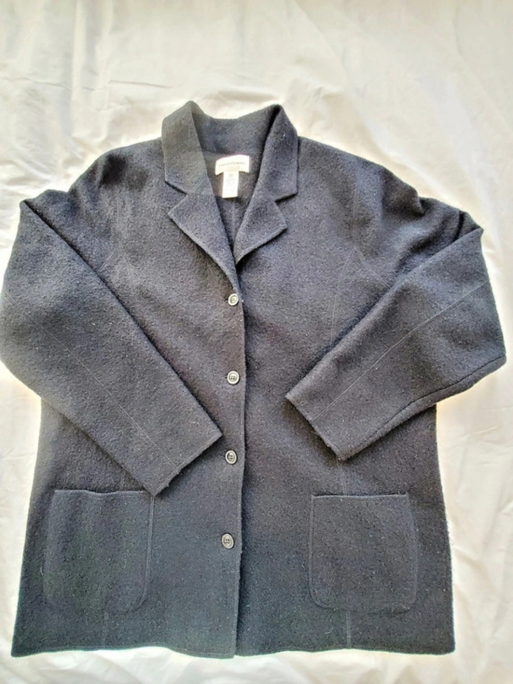 Rena Rowan Boiled Wool Jacket Black Size 1X
